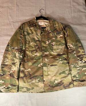 US Army OCP Multicam Combat Uniform Coat Jacket Large Long Military Blouse